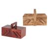 HUWOYG Portable Wooden Sewing Organizer with Compartments, Beige view 4