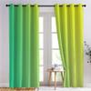 zcwl Green and Yellow Ombre Blackout Curtains with Grommets, 2-Piece Set, 300 x 140 cm view 3