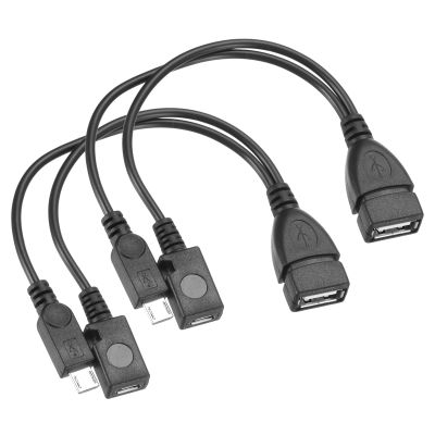 QUARKZMAN Micro USB to USB Female Adapter, Replacement OTG Cable with Power Supply, Black