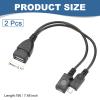 QUARKZMAN Micro USB to USB Female Adapter, Replacement OTG Cable with Power Supply, Black view 2