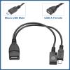 QUARKZMAN Micro USB to USB Female Adapter, Replacement OTG Cable with Power Supply, Black view 3