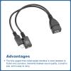 QUARKZMAN Micro USB to USB Female Adapter, Replacement OTG Cable with Power Supply, Black view 4