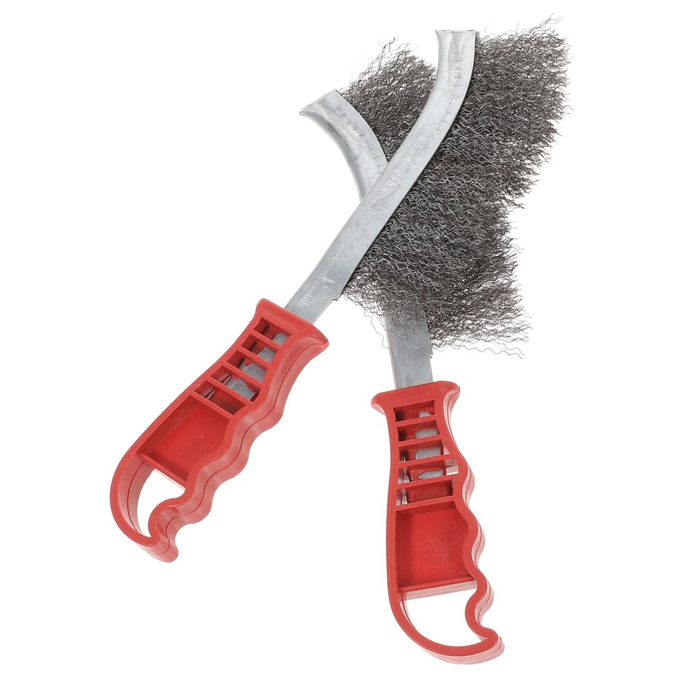 4-Piece Steel and Plastic Wire Brush Set for Cleaning