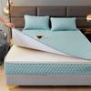 TYYUETY Wraparound Mattress Cover with Removable Zipper, Moisture-Resistant Mattress Protector for Innerspring Mattresses, Cyan, 105 x 190 + 20 cm view 2