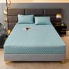 TYYUETY Wraparound Mattress Cover with Removable Zipper, Moisture-Resistant Mattress Protector for Innerspring Mattresses, Cyan, 105 x 190 + 20 cm view 3