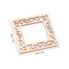 Unfinished Square Wooden Craft Pieces, 50 Pieces with Cutouts view 2