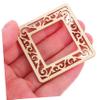 Unfinished Square Wooden Craft Pieces, 50 Pieces with Cutouts view 4
