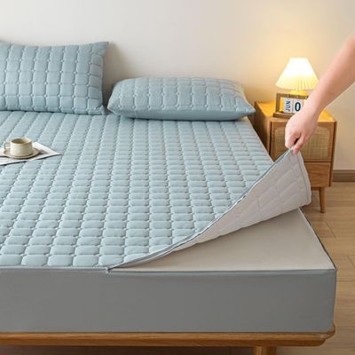 TYYUETY Zippered Mattress Cover, Cyan, 180 x 200 + 21 cm