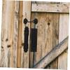 Sliding Door Handle and Latch Hook Set, Black Zinc Alloy view 4