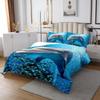 Loussiesd Dolphin Ocean-Themed Blue Bedspread, 170 x 210 cm, with Pillowcase view 4
