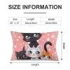 QSMGHKD Rectangular Pillow Covers, 30 x 50 cm, Cartoon Cat Print, Super Soft Plush view 2