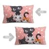 QSMGHKD Rectangular Pillow Covers, 30 x 50 cm, Cartoon Cat Print, Super Soft Plush view 3