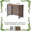 Rustic Wooden Outdoor Air Conditioner Cover and Privacy Screen, 110 x 50 view 2