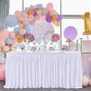 YDYAENIO Table Skirt for Rectangular Tables, Ruffled Tropical Grass Skirt, Champagne, 9 ft, 78 x 275 cm view 3
