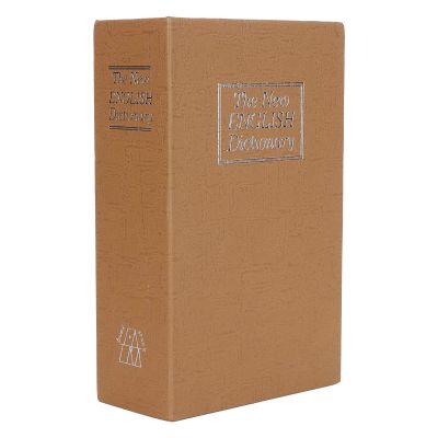 Yueyashux Dictionary-Style Mini Book Safe Storage Box with Combination Lock for Home Use