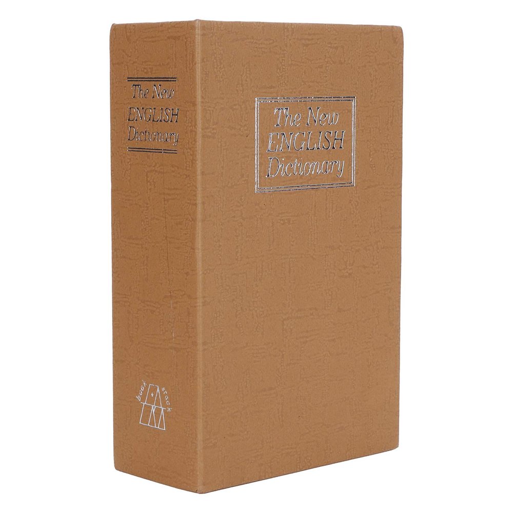 Yueyashux Dictionary-Style Mini Book Safe Storage Box with Combination Lock for Home Use