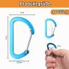 GGXZHT Small Carabiner Clips 5 cm, Aluminum, 10-Pack, 5 Colors view 2