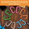 GGXZHT Small Carabiner Clips 5 cm, Aluminum, 10-Pack, 5 Colors view 3