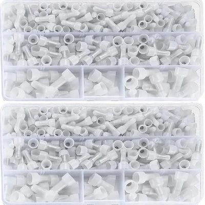 LTRAJUYNH 250-Piece Closed-End Crimp Connectors, 22/16/12 AWG, Insulated Closed-End Wire Crimp Cap Terminals, CE1/CE2/CE5 Kit