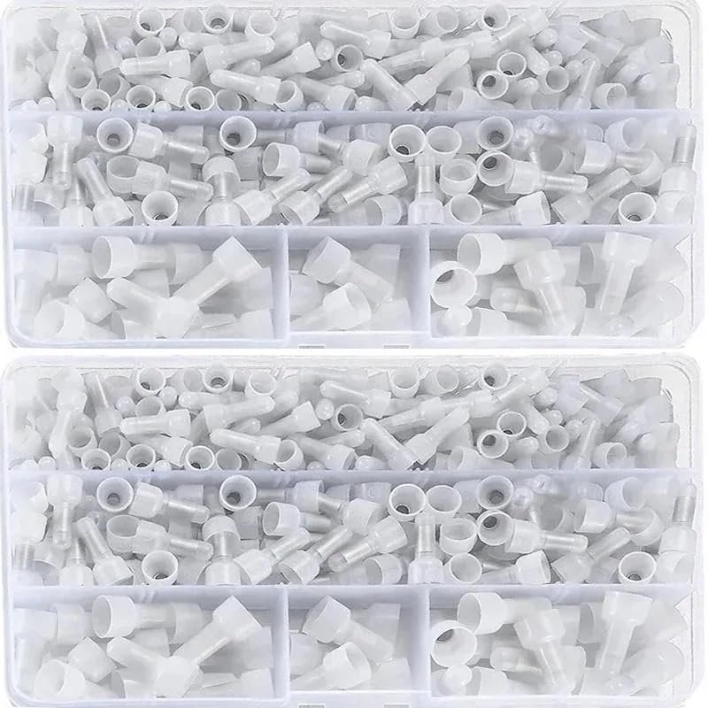 LTRAJUYNH 250-Piece Closed-End Crimp Connectors, 22/16/12 AWG, Insulated Closed-End Wire Crimp Cap Terminals, CE1/CE2/CE5 Kit