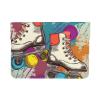 Leather Laptop Sleeve, 13-Inch, Retro Colorful Roller Skate Print view 1
