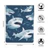 Slim Leather Laptop Sleeve with Shark Print for 13-inch Laptops view 4