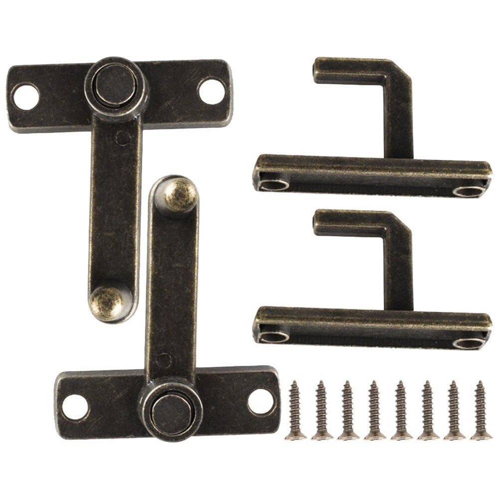 Casiler Window and Door Latch, 2-Pack, Small Sliding Bolt