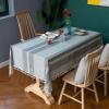 Stfery Washable Gray Striped Tablecloth, 60 x 60 cm, Square view 2