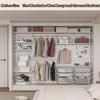 APMOE Linen-Look Cabinet Curtain for Kitchen, Open Wardrobe and Shelves with Self-Adhesive Track (A, Track W 200 cm/Curtain H 200 cm) view 3