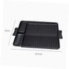 YARNOW Rectangular Nonstick Grill Plate and Pizza Tray view 2