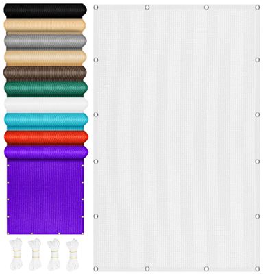 Rectangular Shade Sail with Eyelets, 300 x 360 cm, White