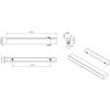 Trim 1410 Cabinet Handle, 128 mm Hole Spacing, 168 mm Wide, Black-Stained Ash view 2
