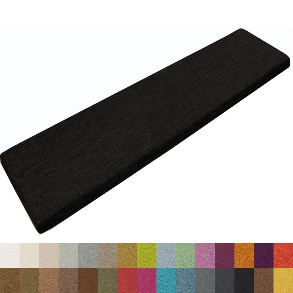 VEAI Outdoor Bench Cushion, 5" Thick, Removable & Washable, 160 x 40 / 140 x 40 / 180 x 40 / 100 x 40 cm, for Garden Benches, Window Sills & Dining Tables (Indoor & Outdoor) (L3, 130 x 35 x 5 cm)
