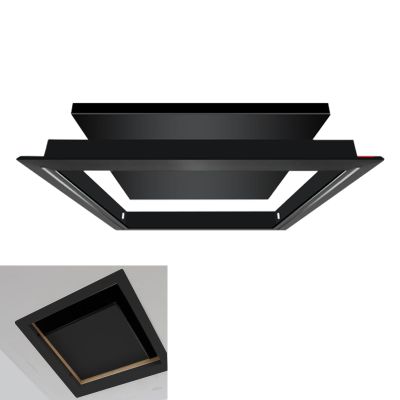 Removable Metal Inspection Hatch for Drywall, Black, 16 x 18 in (40 x 45 cm)