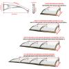 Aluminum Door Awning, Polycarbonate Canopy, UV and Rain Protection, 60 x 150 cm view 2