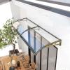 Aluminum Door Awning, Polycarbonate Canopy, UV and Rain Protection, 60 x 150 cm view 3