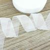 White Organza Ribbon for Gift Wrapping and DIY, 45.7 m/Roll, 12/15/20/25/40 mm view 1