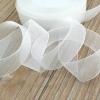 White Organza Ribbon for Gift Wrapping and DIY, 45.7 m/Roll, 12/15/20/25/40 mm view 2