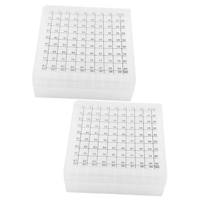 Abaodam 2-Piece Plastic Cryotube Freezer Box with Lid