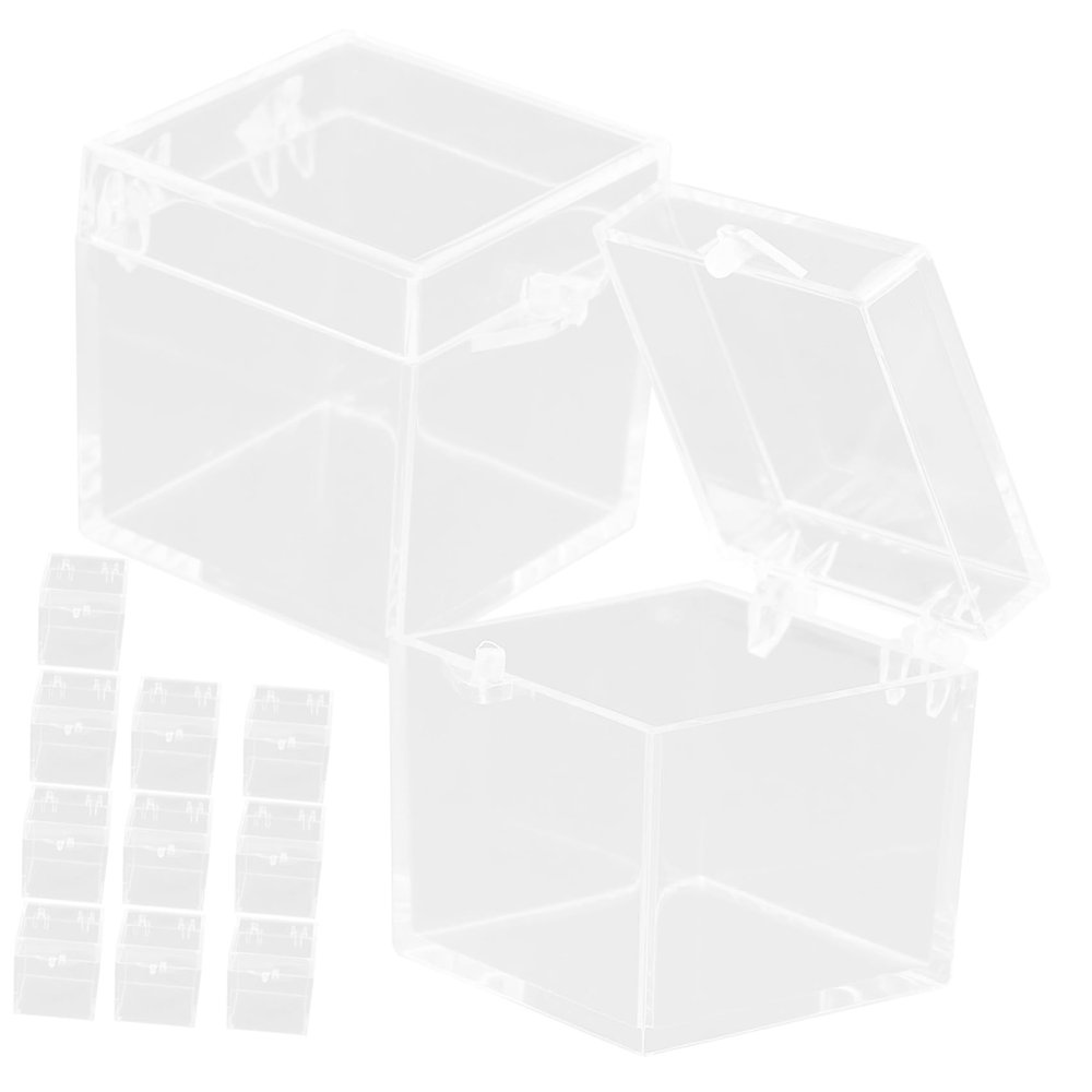 12 Transparent Square Acrylic Storage Boxes