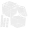 12 Transparent Square Acrylic Storage Boxes view 1