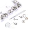 15 mm Snap Fasteners for Tents and Furniture, Silver, 20-Piece Set view 1
