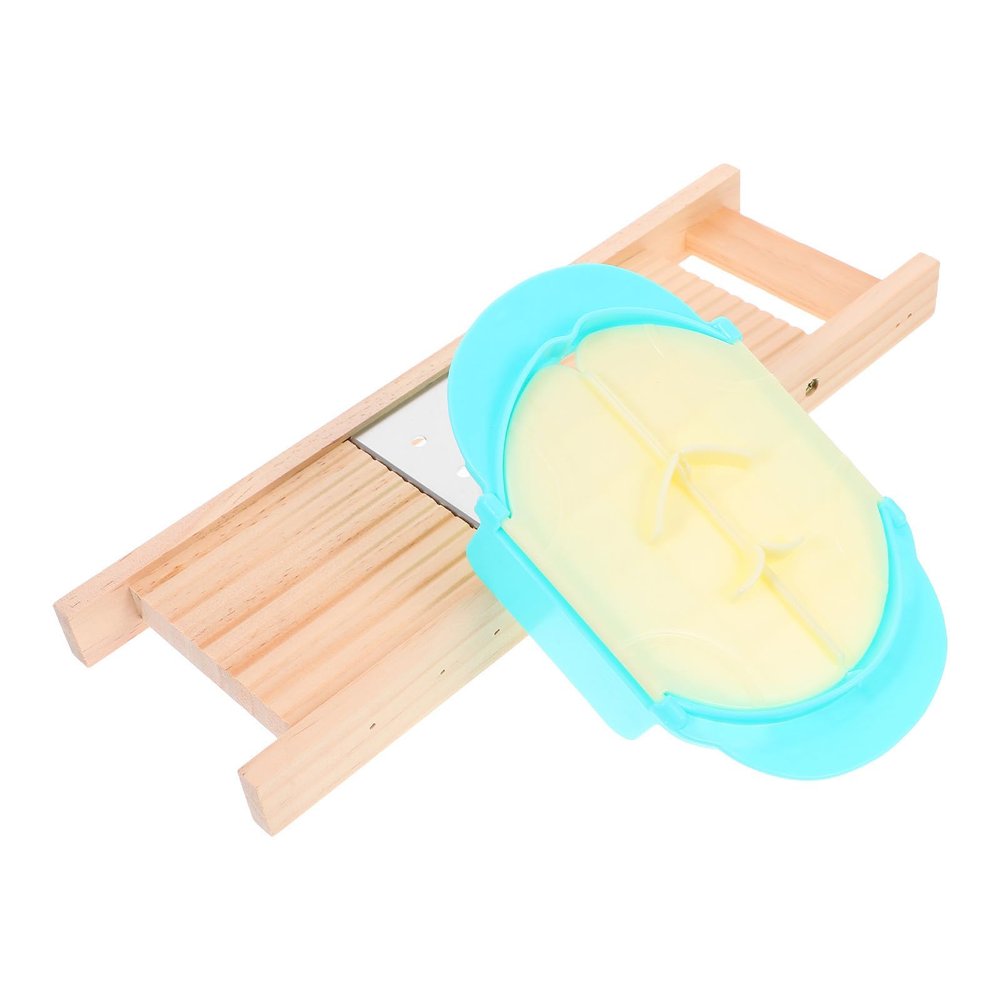 Multifunctional Stainless Steel, Wood, and PP Potato Slicer