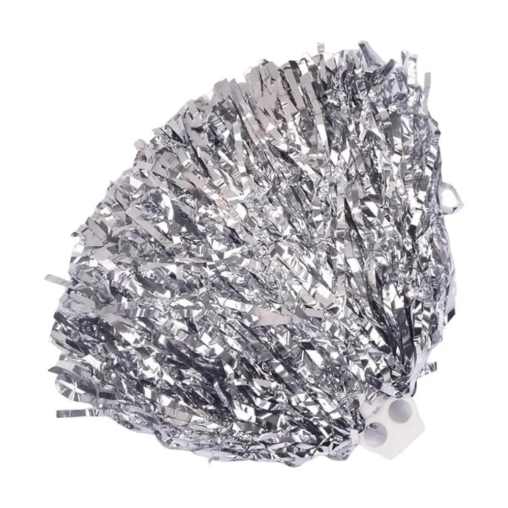 Cheerleading Pom-Poms, Practical, Bright Color, Glitter for Basketball, Dance and Cheerleaders (Silver)
