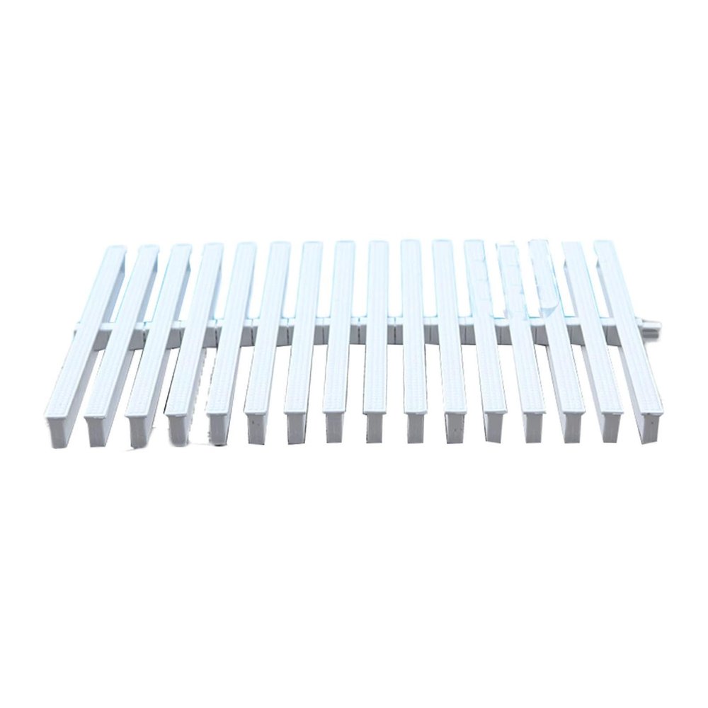 PFDHK Pool Drainage Overflow Grate, Flat Trench Drain Cover, PP Plastic, 250 kg Capacity (2 Pieces, 18 cm)