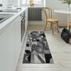 QQrunner Black Patchwork Runner Rug, Non-Slip, Washable, 120 x 1000 cm view 4