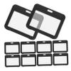 jojofuny Double-Sided Transparent ID Card Holders, Black PP, 10-Pack view 1