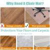 Xiaputcr Office Chair Mat for Carpet and Hardwood Floors, 140 x 160 cm view 4