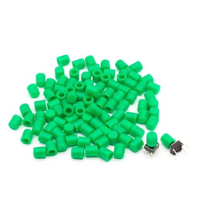 100-Piece Green G62 Cap Covers for 6 × 6 mm Tactile Push Button Switches