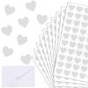 600 Glitter Heart Stickers, Self-Adhesive, Silver view 1